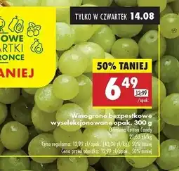 Biedronka Winogrono jasne bezpestkowe oferta