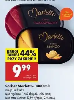 Biedronka Sorbet truskawkowy Marletto oferta