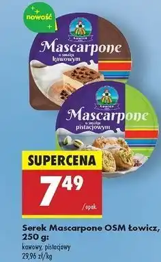 Biedronka Ser mascarpone pistacjowy Łowicz 1906 oferta