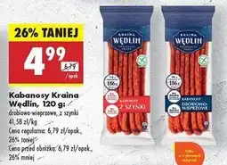 Biedronka Kabanosy drobiowo-wieprzowe Kraina Wędlin oferta