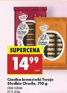 Biedronka Ciastka kremówki dekorowane śmietankowo-morelowe Twoje Słodkie Chwile oferta