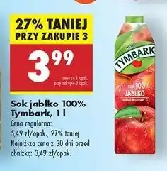 Biedronka Sok jabłkowy Tymbark oferta