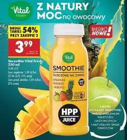 Biedronka Smoothie ice marakuja jabłko banan kokos mango Vital Fresh oferta