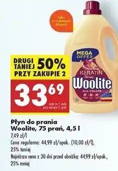 Biedronka Płyn do prania mix colors Woolite Keratin oferta