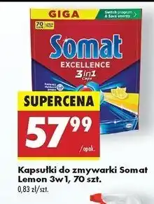 Biedronka Tabletki do zmywarki Somat Excellence 4In1 oferta