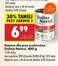 Biedronka Karma dla psów bogata w serca wołowe Dolina Noteci oferta