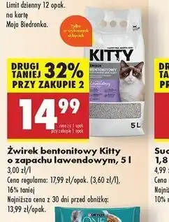 Biedronka Żwirek lawendowy Kitty oferta