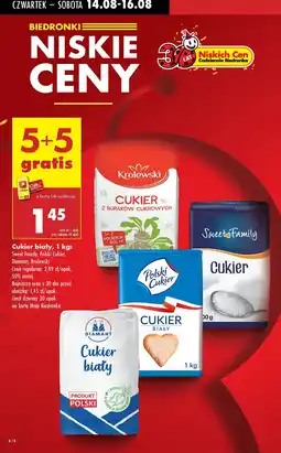 Biedronka Cukier biały Królewski 1kg oferta