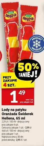 Twój Market Lody na patyku Oranżada Świderek Hellena oferta
