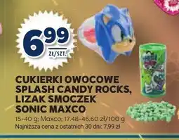 Stokrotka Cukierki owocowe Splash Candy Rocks, lizak Smoczek Sonic Maxco oferta