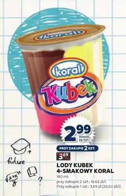 Stokrotka Lody Kubek 4-smakowy Koral oferta