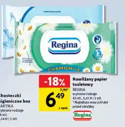 Intermarche Nawilżany papier toaletowy Regina oferta