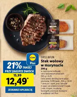 Lidl Stek wołowy w marynacie truflowej Grill&Fun oferta