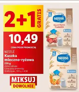 Lidl Kaszka mleczno-ryżowa 2+1 GRATIS Nestlé oferta