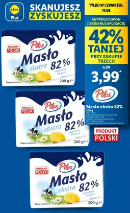 Lidl Masło ekstra 82% Pilos oferta