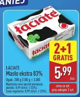 ALDI Masło ekstra 83% 2+1 GRATIS ŁACIATE oferta