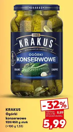 Kaufland Ogórki konserwowe Krakus oferta