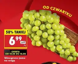 Biedronka Winogrono jasne na wagę oferta
