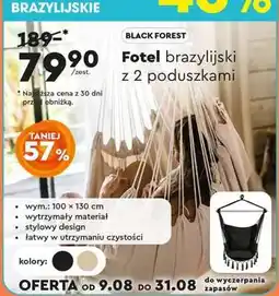 Biedronka Fotel brazylijski z 2 poduszkami oferta