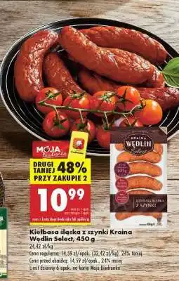 Biedronka Kiełbasa śląska z szynki Kraina Wędlin Select 450 g oferta