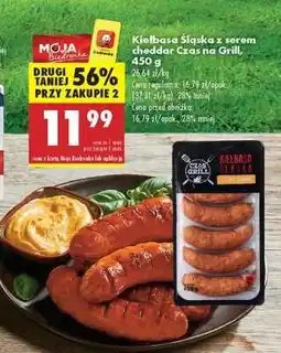 Biedronka Kielbasa Śląska z serem cheddar Czas na Grill 450 g oferta