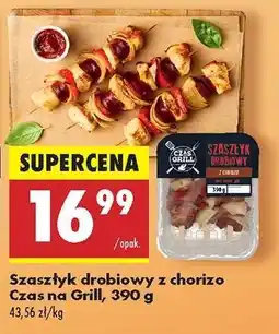 Biedronka Szaszłyk drobiowy z chorizo Czas na Grill 390 g oferta