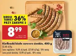 Biedronka Kiełbaski białe surowe cienkie, 400 g oferta