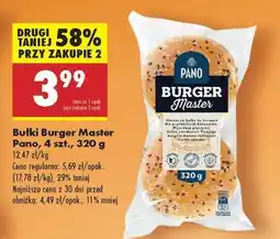 Biedronka Bułki Burger Master Pano, 4 szt., 320 g oferta