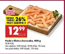 Biedronka Paski z fileta z kurczaka 400 g oferta
