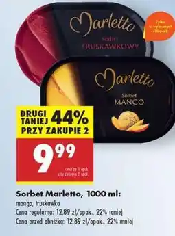 Biedronka Sorbet Marletto, 1000 ml oferta
