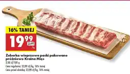 Biedronka Żeberka wieprzowe paski pakowane próżniowo Kraina Mięs oferta