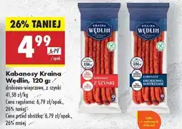 Biedronka Kabanosy Kraina Wędlin 120 g oferta