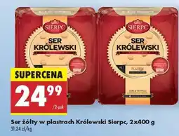 Biedronka Ser żółty w plastrach Królewski Sierpc, 2x400 g oferta