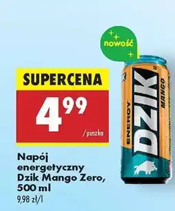Biedronka Napój energetyczny Dzik Mango Zero, 500 ml oferta