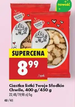 Biedronka Ciastka listki Twoje Słodkie Chwile, 400 g/450 g oferta