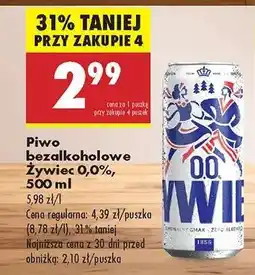 Biedronka Piwo bezalkoholowe Żywiec 0,0 500 ml oferta