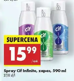 Biedronka Spray Cif Infinite, zapas, 590 ml oferta