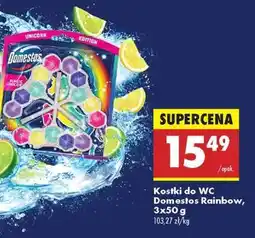 Biedronka Kostki do WC Domestos Rainbow, 3x50 g oferta
