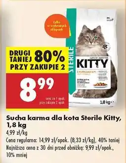 Biedronka Sucha karma dla kota Sterile Kitty 1,8 kg oferta