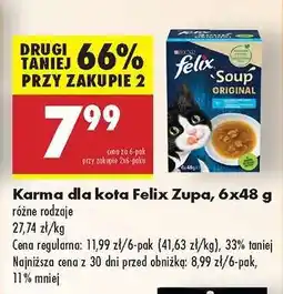 Biedronka Karma dla kota Felix Zupa, 6x48 g oferta