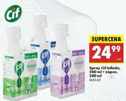 Biedronka Spray Cif Infinite, 280 ml + zapas, 280 ml oferta