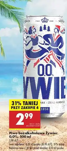 Biedronka Piwo bezalkoholowe Żywiec 0,0 500 ml oferta