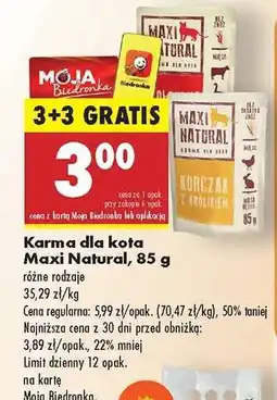 Biedronka Karma dla kota Maxi Natural 85 g oferta