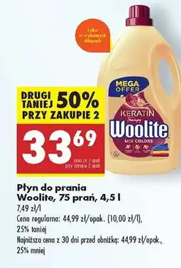 Biedronka Płyn do prania Woolite, 75 prań, 4,5 l oferta