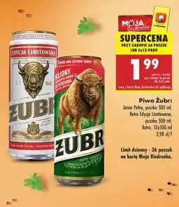 Biedronka Piwo ŻUBR oferta