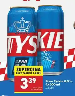 Biedronka Piwo Tyskie 0,0%, 4x500 ml oferta
