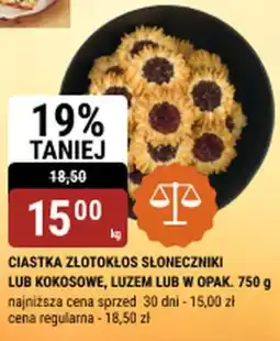 bi1 CIASTKA ZŁOTOKŁOS SŁONECZNIKI LUB KOKOSOWE, LUZEM LUB W OPAK. 750 g oferta