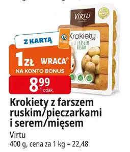 E.Leclerc Krokiety z farszem ruskim/pieczarkami i serem/mięsem Virtu oferta