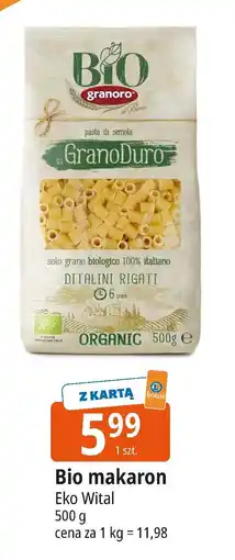 E.Leclerc Makaron Bio Ditalini Rigati Eko Wital oferta
