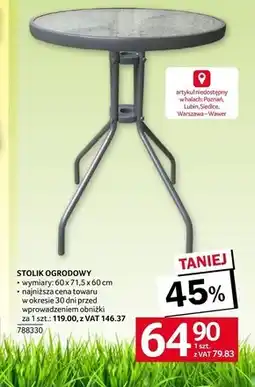 Selgros Stolik ogrodowy oferta
